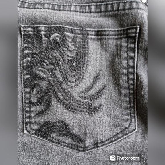 Cache Skinny Jeans Zip Ankle BLACK Denim Stretch 5 Pocket Size 10 - Picture 3 of 9